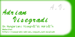 adrian visegradi business card